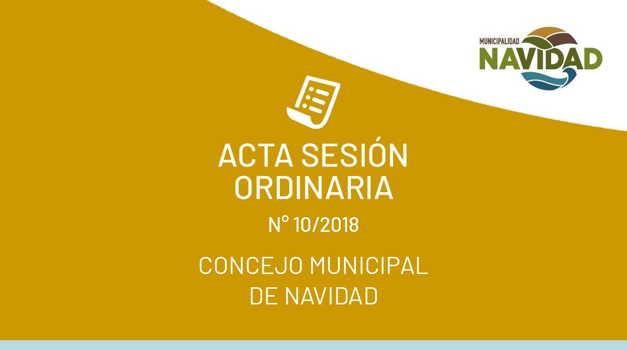 Acta Ordinaria N10-2018