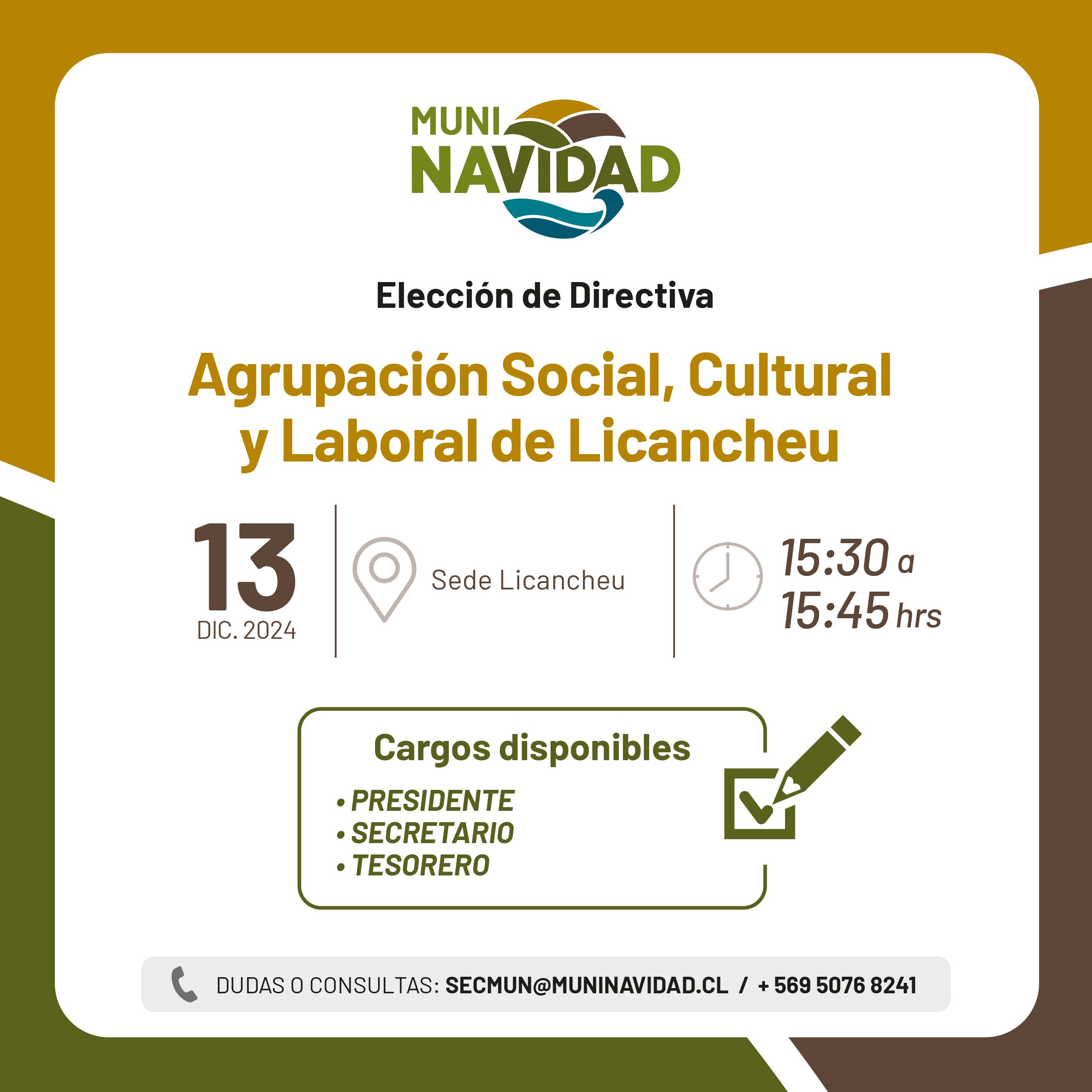 Agrupación Social, Cultural y Laboral de Licancheu