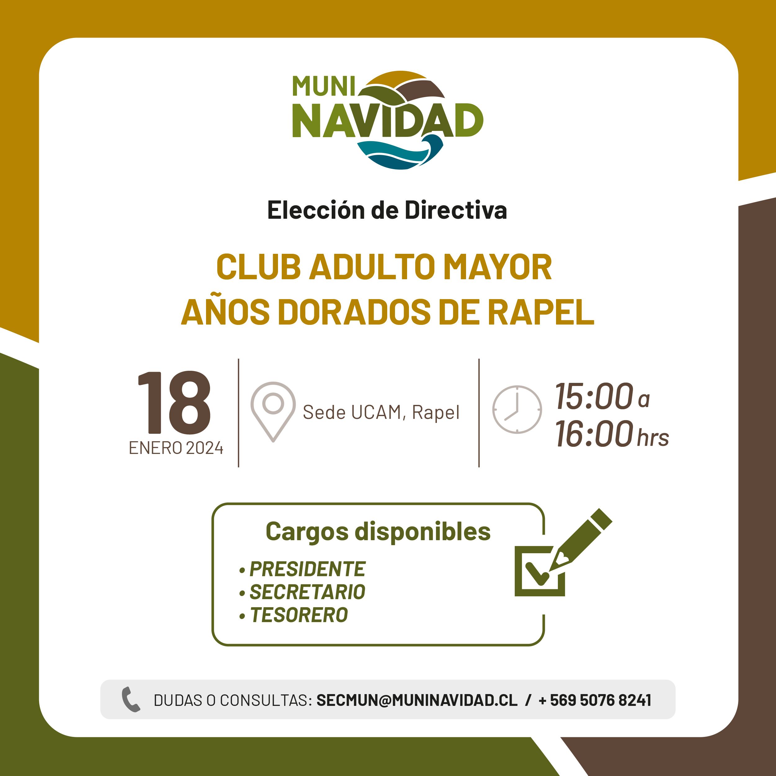 Club Adulto Mayor Años Dorados de Rapel