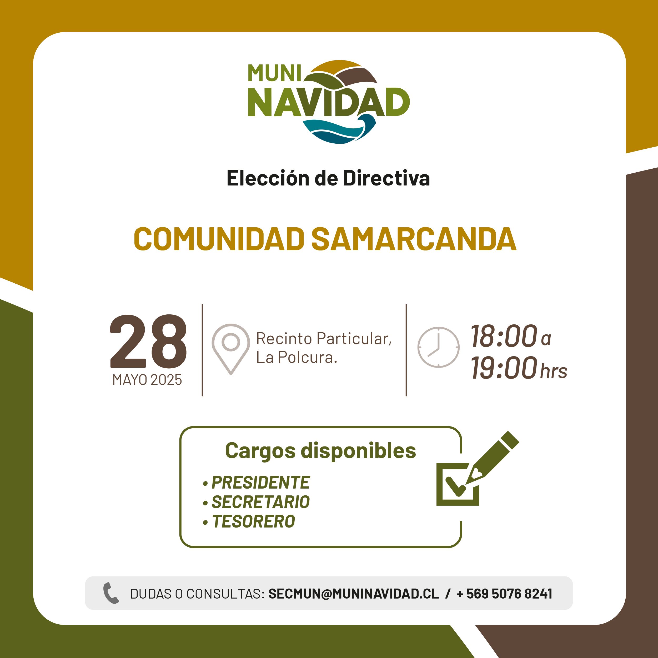Elección Comunidad Samarcanda
