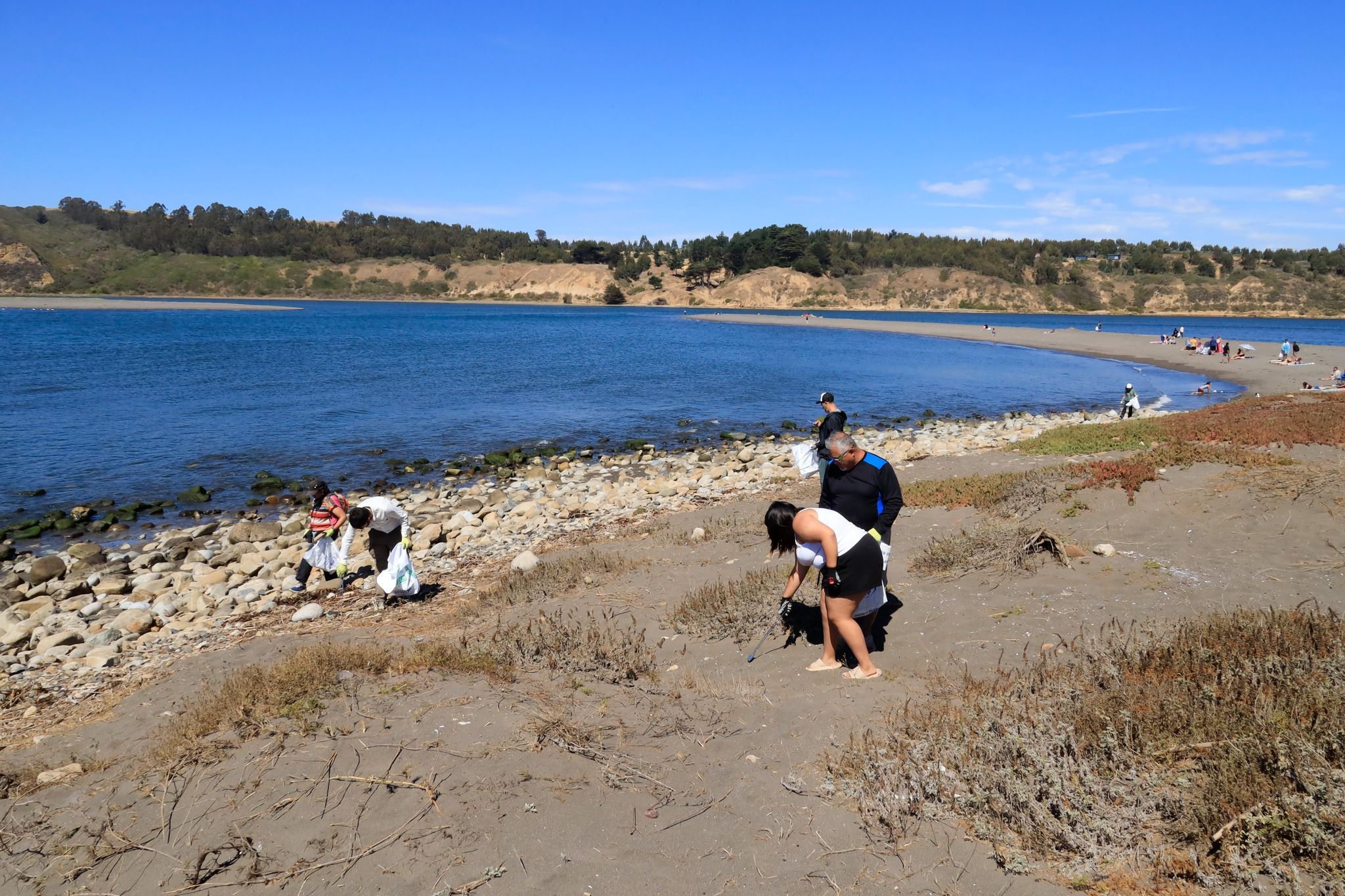 Jornada de limpieza en la desembocadura reunió a equipos municipales y comunidad