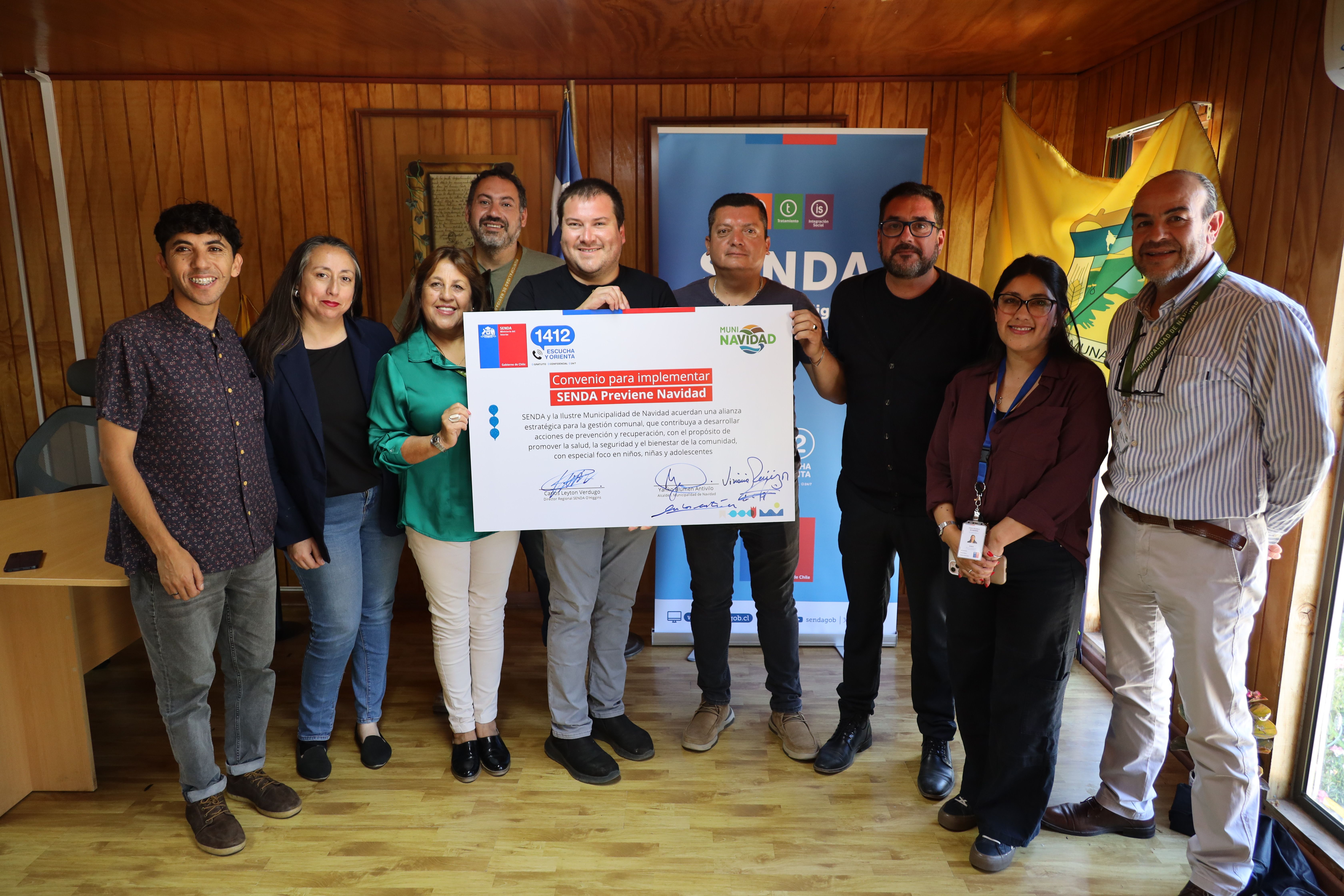 NAVIDAD FIRMA CONVENIO CON SENDA PARA FORTALECER LA PREVENCIÓN EN LA COMUNA